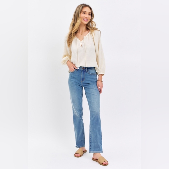 Just In !! JUDY BLUE Full Size High Waist Straight Jeans - Picture 8 of 11